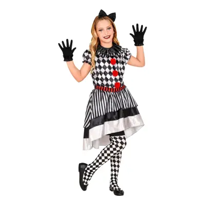 Harlequin Clown Barn Maskeraddräkt - Medium