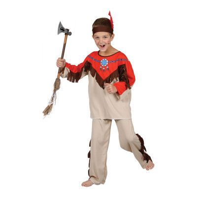 Inhemsk Indianpojke Barn Maskeraddräkt - Medium