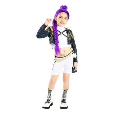 K-pop Demon Hunters™ Rumi Gold Deluxe Barn Maskeraddräkt - Medium