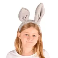 Kaninöron på Diadem Grå för Barn - One size
