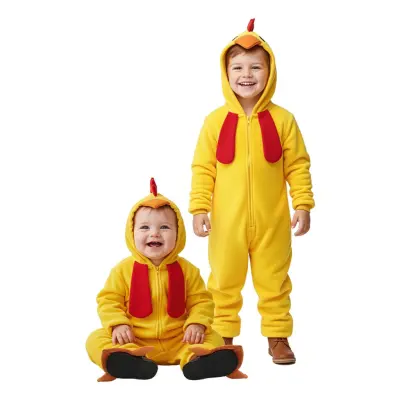 Kyckling Jumpsuit Barn Maskeraddräkt - X-Small