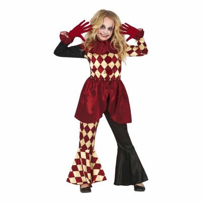 Schackrutig Clown Barn Maskeraddräkt - Small