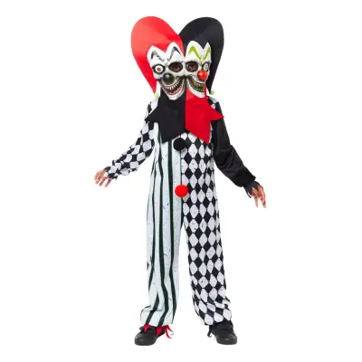Läskig Two-Face Gycklare Barn Maskeraddräkt - XX-Large