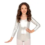 Långärmad Body för Barn Silver Metallic - Small