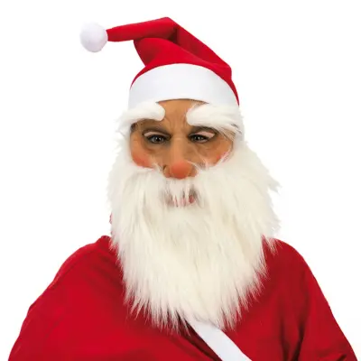 Latexmask Tomte med Skägg - One size