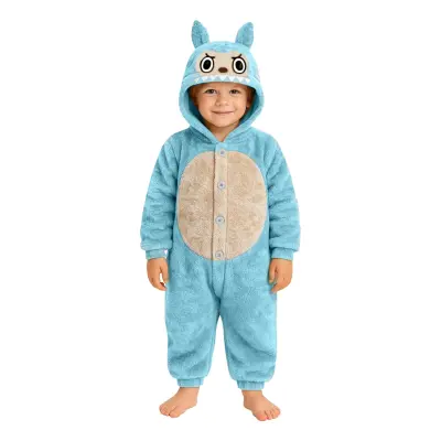 Lulu Monster Blå Onesie Barn Maskeraddräkt - Small
