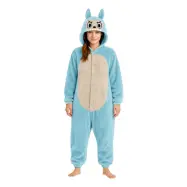 Lulu Monster Blå Onesie Dam Maskeraddräkt - Large