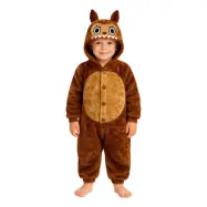 Lulu Monster Brun Onesie Barn Maskeraddräkt - Large