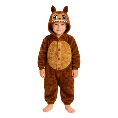Lulu Monster Brun Onesie Barn Maskeraddräkt - Small
