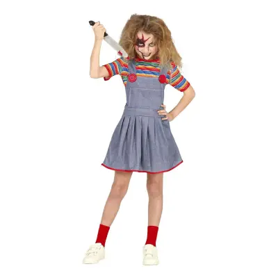 Mördardocka Klänning Barn Maskeraddräkt - Small