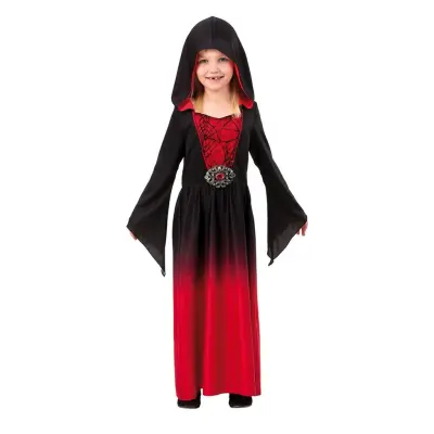 Maskeraddräkt Röd Klänning med huva strl 146-152 - Leksaksaffären -  Leksaksaffären