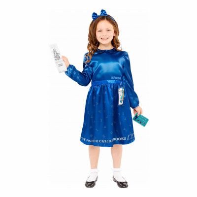 Matilda Classic Blå Klänning Barn Maskeraddräkt - Small