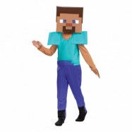 Minecraft Steve Barn Maskeraddräkt - Medium