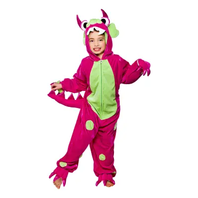 Minimonster Rosa Barn Maskeraddräkt - Small