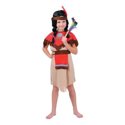 Modig Indianflicka Barn Maskeraddräkt - Medium