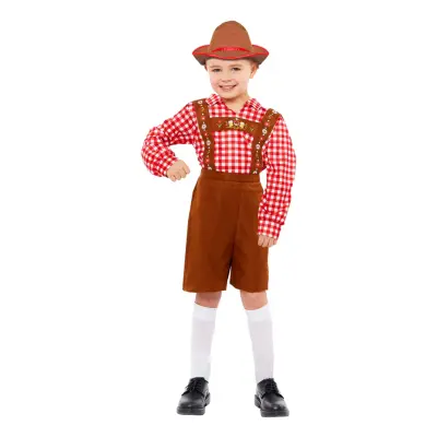 Oktoberfest Röd Barn Maskeraddräkt - X-large