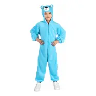 Onesie Blå Björn Barn Maskeraddräkt - Small