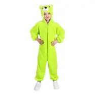 Onesie Grön Björn Barn Maskeraddräkt - Small