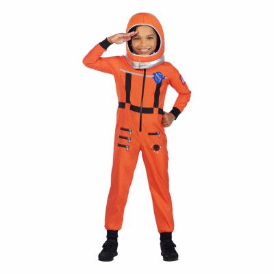 Orange Rymddräkt Barn Maskeraddräkt - Medium