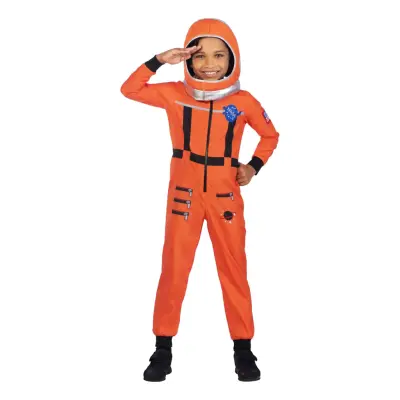 Orange Rymddräkt Barn Maskeraddräkt - Medium