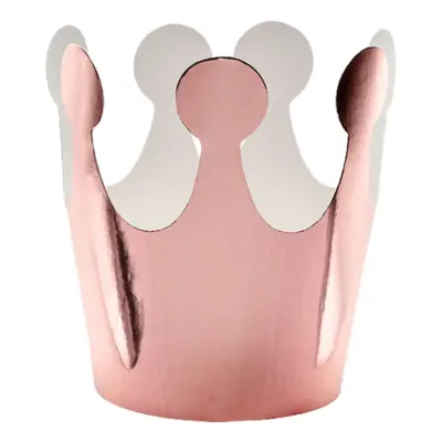 Partyhattar Krona Rosa - 6-pack