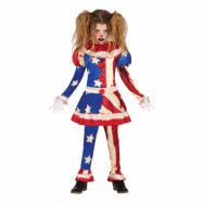 Patriotisk Clown Barn Maskeraddräkt - Small