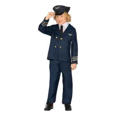 Pilot Barn Maskeraddräkt - Medium