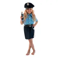 Polisofficer Klänning Barn Maskeraddräkt - X-Small