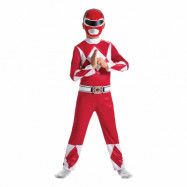 Power Ranger Röd Barn Maskeraddräkt - X-Small