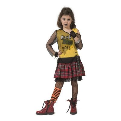 Punkarflicka Barn Maskeraddräkt - Small