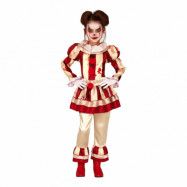 Randig Clown Barn Maskeraddräkt - Medium