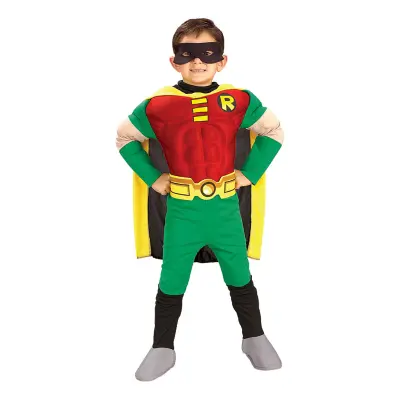 Robin med Muskler Barn Maskeraddräkt - Small