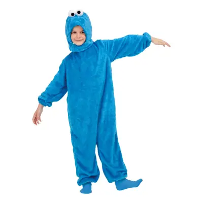 Sesame Street Cookie Monster Barn Maskeraddräkt - Large