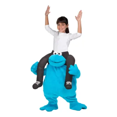 Sesame Street Ridande Cookie Monster Barn Maskeraddräkt - One size