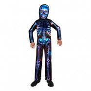 Skelett Neon Barn Maskeraddräkt - Medium