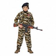 Soldat Kamouflage Barn Maskeraddräkt - X-Large