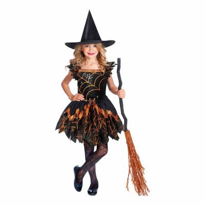 Spöklig Spindelhäxa Barn Maskeraddräkt - X-Small