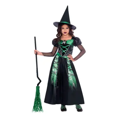 Spindelhäxa Barn Maskeraddräkt - Medium