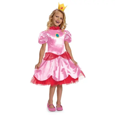 Super Mario Princess Peach Utklädning : Model - S (4-6 år) - Super Mario -  Leksaksaffären