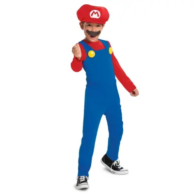 Super Mario Utklädningskläder : Model - S 4-6 år - Super Mario -  Leksaksaffären