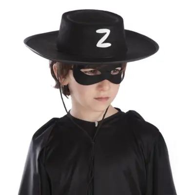 Svart Bandit Hatt för Barn - One size