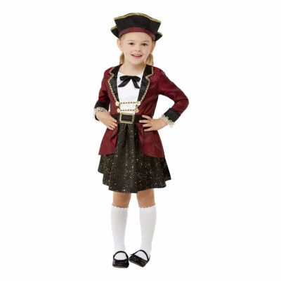 Swashbuckler Pirat Barn Klänning Maskeraddräkt - Medium