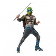 TMNT Leonardo med Svärd Deluxe Barn Maskeraddräkt - One size