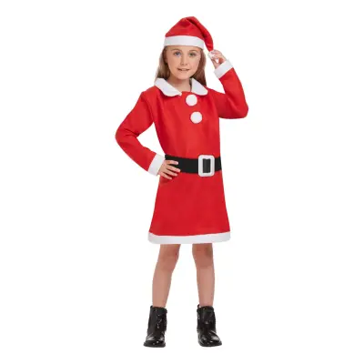 Tomteklänning Barn Maskeraddräkt - Medium