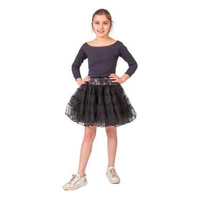 Tyllkjol Barn Glittersvart - One size