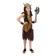 Vikingaflicka Barn Maskeraddräkt - Medium