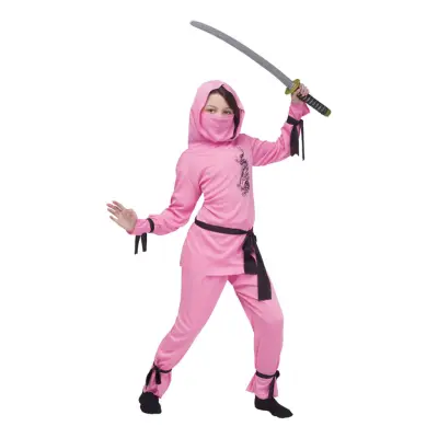 Rosa Ninja Barn Maskeraddräkt - Medium