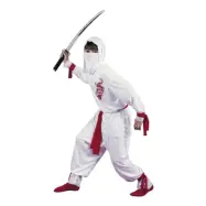 Vit Ninja Barn Maskeraddräkt - Small