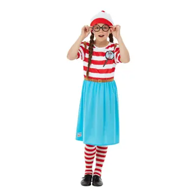 Where's Wally Wenda Deluxe Barn Maskeraddräkt - Teen