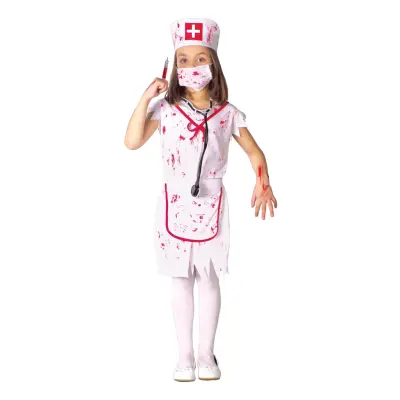 Zombie Sjuksköterska Barn Maskeraddräkt - 7-9 år